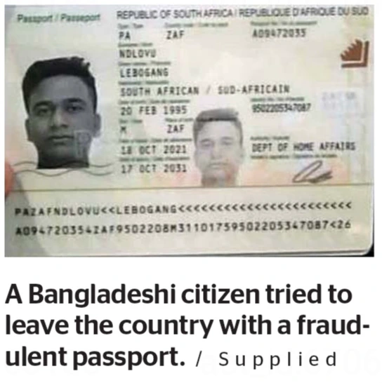 Bangladesh national busted for using ID with the name Lebogang Ndlovu