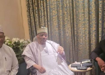 PHOTOS: Peter Obi, Yusuf Baba-Ahmed meet with Babangida, Abdulsalami