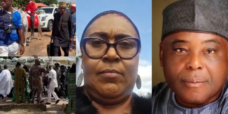 Hilda Dokubo bids emotional goodbye to Raymond Dokpesi as he is finally laid to rest.