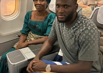 Super Eagles striker, Victor Boniface flies his grandmom to Germany to watch him play for the first time (photos)