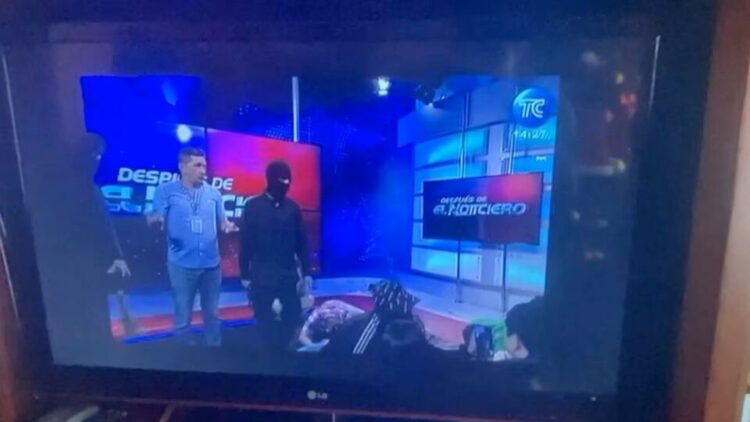Ecuador on brink of civil war after masked gunmen stormed TV studio to seize control