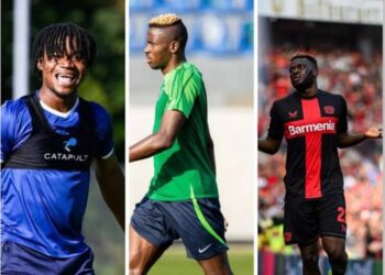Nigerians abroad: Osimhen, Boniface, Onyedika, Otabor leave goal marks in Italy, Germany, Belgium, China (VIDEOS)