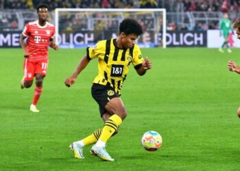 Watch: Dortmund’s Karim Adeyemi reps Nigerian flag on socks – Hinting at Super Eagles switch?