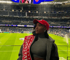 Snapped: Saka’s Nigerian girlfriend watches Arsenal forward miss penalty, 