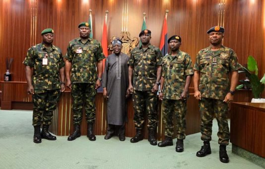 JUST IN: Tinubu decorates Service Chiefs with new ranks