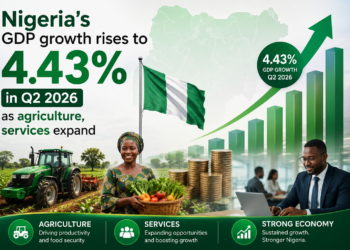 Nigeria’s GDP growth rises to 4.43% in Q2 2026 as agriculture, services expand